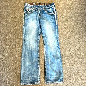 Mens Rock Revival Jeans 32x34 Alter Slim Boot Cut